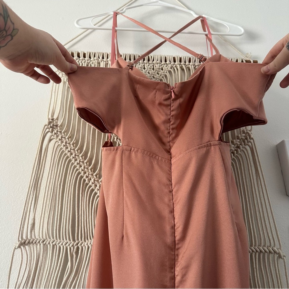 Satin Dress | DUSTY ROSE - Picture 4 of 5
